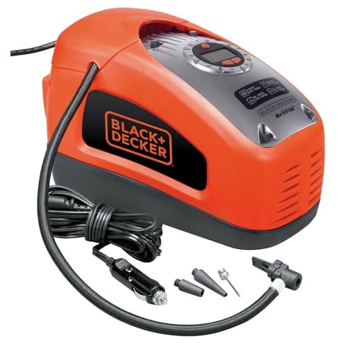 Image of Black + Decker Compressor, 11 bar / 160PSI, Air Pump, ASI300, Multicolor (Red / Black)