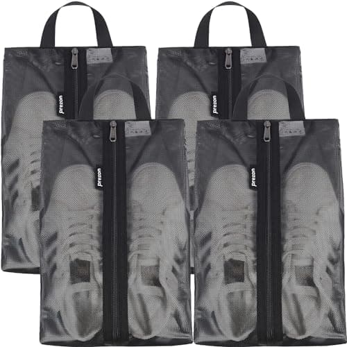 Image of Prezon Travel Shoe Bags, Water Resistant TPU Mesh, Sturdy YKK Zipper, Shoes Storage Bag, Shoes Packing Organizer, Unisex Shoe Pouch for Travel or Home Storage