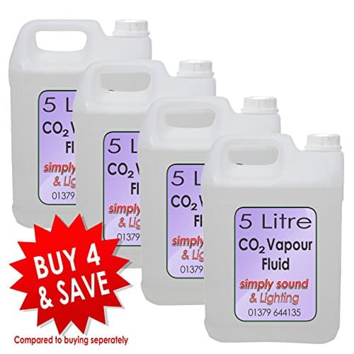 Image of 4 x Vapour Blast CO2 Effect Smoke Fluid High Quality 5L Bottle Liquid