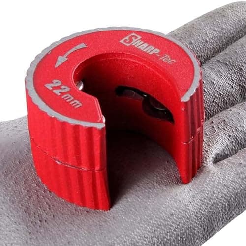 Image of Sharp-tec 22mm Pipe Cutter, 3/4" Copper Pipe Cutter with Aluminum Alloy Body, Round Pipe Slice for Cutting Copper, Brass, PVC, Aluminum