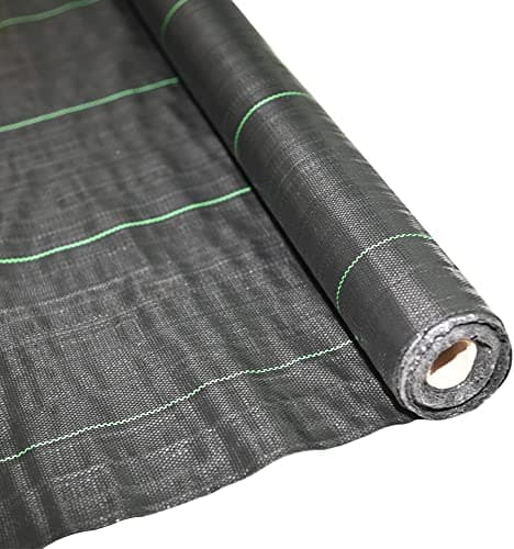 Image of Ram® Heavy Duty Weed Fabric Control Weed Control Fabric Ground Cover Membrane UV Stabilised Weed Fabric For Patios Garden Flower Beds Landscaping (2M X 10M) - Black