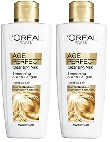 Image of L'Oreal Paris Age Perfect Smoothing & Anti Fatigue Vitamin C Cleansing Milk 200 ml (Pack of 2)