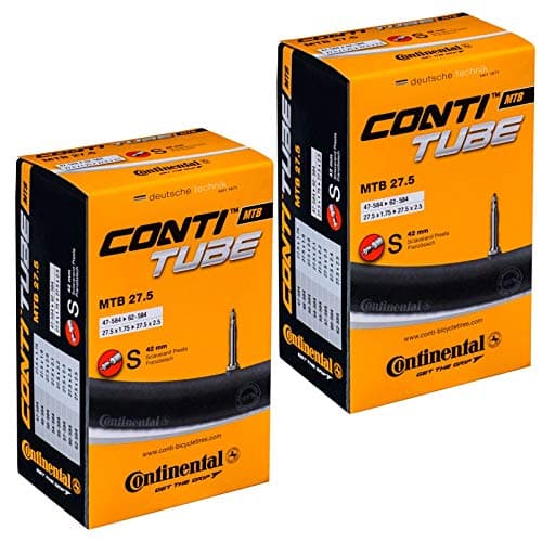 Image of 2 x Continental MTB 27.5 Mountain Bike inner tube Presta Valve 650B,Black,27.5"