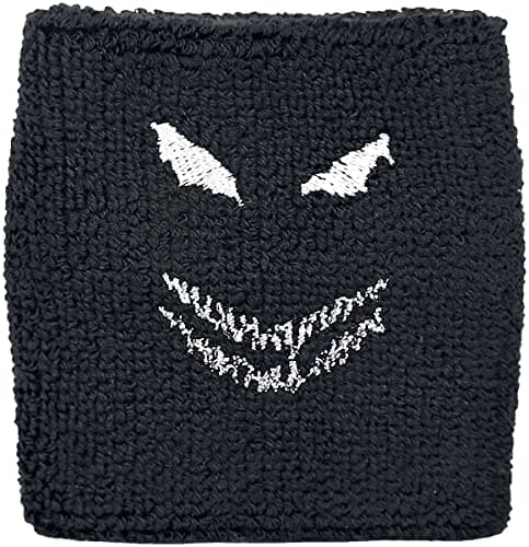 Image of Disturbed Face - Wristband Unisex Sweatband Black, 80% Baumwolle, 12% Elasthan, 8% Polyester,