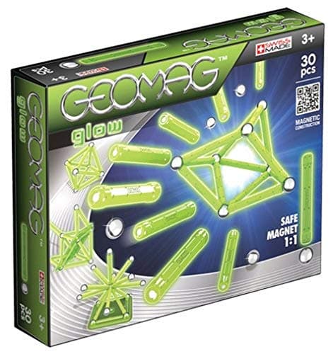 Image of Geomag Classic Glow 335, 30 Pieces - Educational Building Set with Magnetic rods, multicolor