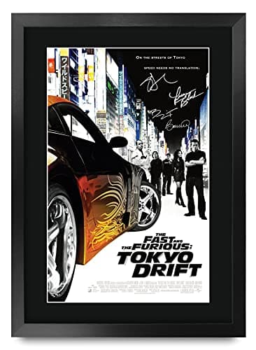 Image of HWC Trading FR A3 The Fast and the Furious Tokyo Drift Lucas Black Gifts Printed Poster Signed Autograph Picture for Movie Memorabilia Fans - A3 Framed