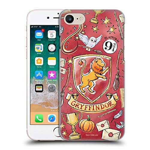 Image of Head Case Designs Officially Licensed Harry Potter Gryffindor Pattern Deathly Hallows XIII Hard Back Case Compatible With Apple iPhone 7/8 / SE 2020 & 2022
