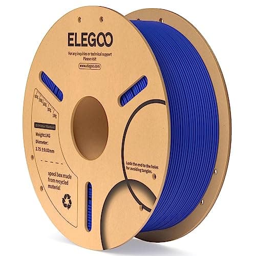 Image of ELEGOO PLA Filament 1.75mm Dark Blue 1KG, Dimensional Accuracy +/- 0.02mm, 1kg Cardboard Spool(2.2lbs) 3D Printing Filament Fits for Most FDM 3D Printers