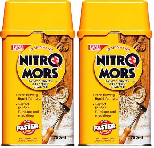 Image of Nitromors Craftsman Paint Stripper, Varnish & Lacquer Remover, Perfect for Fine Carvings & Mouldings, 750 ml (Pack of 2)