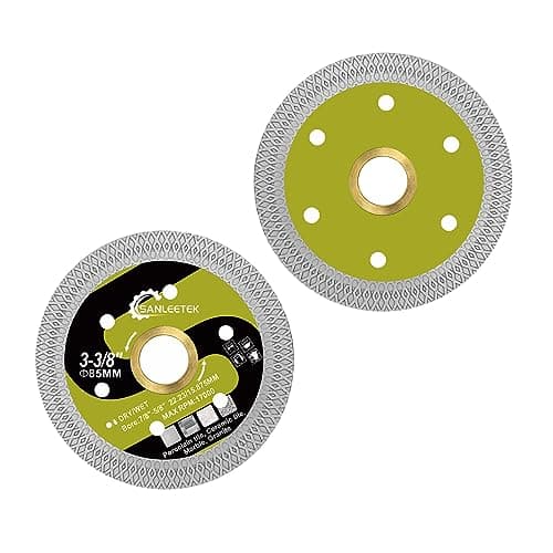 Image of Diamond Cutting and Grinding Discs 85mm - 2pcs X Mesh Disc Cutter Diamond Blade for Ceramic Tile Porcelain Marble Granite Artificial Stone SANLEETEK