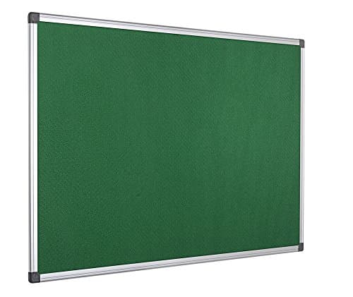 Image of Bi-Office Maya Felt Notice Board, Green Felt Surface, Aluminium Frame, 1500 x 1200 mm