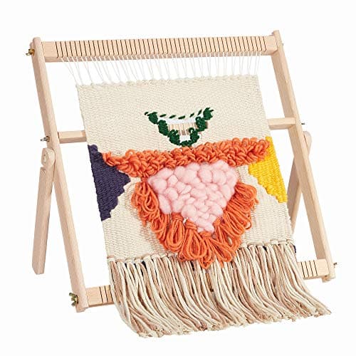 Image of WILLOWDALE Multi-Craft Weaving Loom Large Frame 16.5" x 15.7" x 1.2" Wooden Loom Tapestry Loom Creative DIY Weaving Art & Crafts for Kids, Beginners, Experts