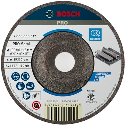 Image of BOSCH 2608600017 METAL GRINDING DISC 100X16X6