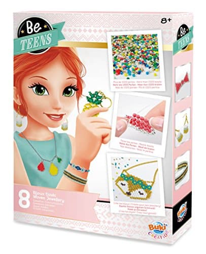 Image of Buki France Be Teens Woven Jewellery Making Gift Set. Create Bracelets, Necklaces, Keyrings & Earrings with 1500 Beads, Instructions & Accessories. Arts & Crafts for Kids. Suitable for Boys & Girls 8+