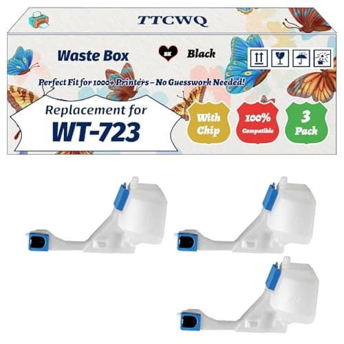 Image of Compatible for Canon WT-723 Waste Box Work for Canon ImageCLASS LBP7780Cdn LBP7780 ImageRUNNER LBP5480 I-SENSYS LBP7750Cdn Printers (3 Pack Black)