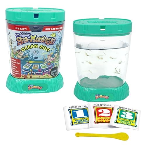 Image of The Original Sea Monkeys - Ocean Zoo - Grow Your Own Pets Science Kit- Includes Eggs, Food, and Water Purifier, Color May Vary