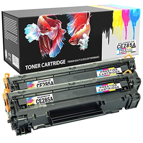Image of Prestige Cartridge 725/CE285A Laser Toner Cartridges for Canon I-Sensys and HP LaserJet Printers - Black (Pack of 2)