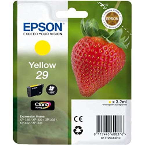 Image of Epson 29 Compatible Printer Ink Cartridge (Yellow, Standard, 3.2 ml 10 – 80%; -40 – 60 °C; 5 – 35 °C)