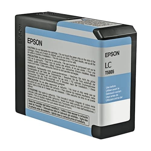 Image of Epson Ink Cartridge 80 ml, Light Cyan- C13T580500, Genuine