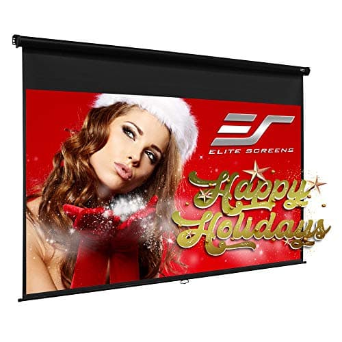 Image of Elite Screens Manual B 110-INCH Manual Pull Down Projector Screen 4K 8K 3D Ultra HDR HD Ready Home Theater Movie Gaming Presentation Screen, M110H
