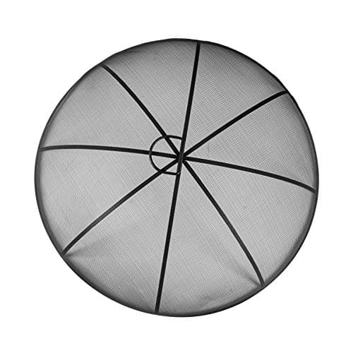 Image of Harbour Housewares Large Round Fire Pit Mesh Dome Cover - 73cm Industrial Style Metal Spark Guard with Handle - Outdoor Garden Fireplace Safety Screen for Camping, Patio, BBQ & Evening Gatherings