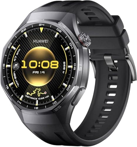 Image of HUAWEI WATCH GT 6 Pro GPS 46mm Smart Watch, 1.47''AMOLED Touchscreen, Pro-level Cycling, 100+ Sports Mode, iOS & Android, Black (Renewed)