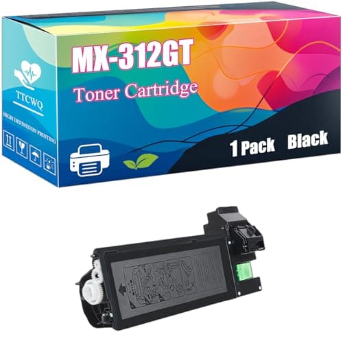 Image of TTCWQ MX-312GT Toner Cartridge Compatible for Sharp MX-M260 MX-M310 Printers, High Yield 16000 Pages, Clear Printing with Chip (Black)