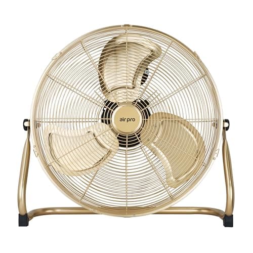 Image of Air Pro 20" Floor Fan - Powerful Air Cooling & Circulating Fan with 3 Speed Setting & Adjustable Tilt - Indoor Home, Office, Gym Fan Quiet Portable Electric Fan with Metal Blade & Body 1.6m Long Cable