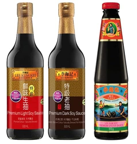 Image of Lee Kum Kee Premium Essential Stir Fry Cooking Set (Light and Dark Soy Sauce + Oyster Sauce)