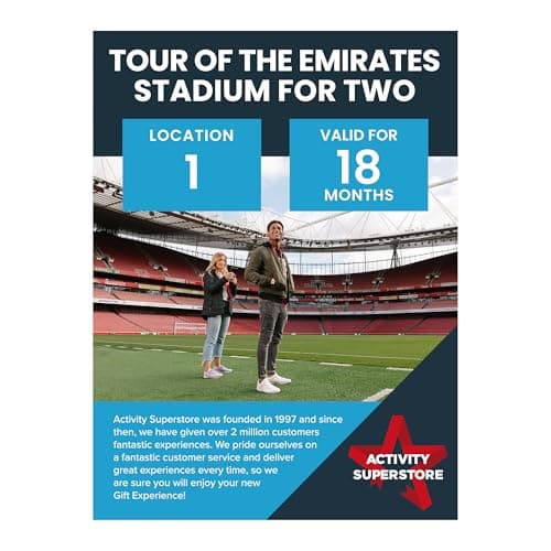 Image of Activity Superstore Tour of the Emirates Stadium for Two, Gift Experience Voucher, Experience Days, Football Gifts, Father & Son Gifts, Birthday Gifts