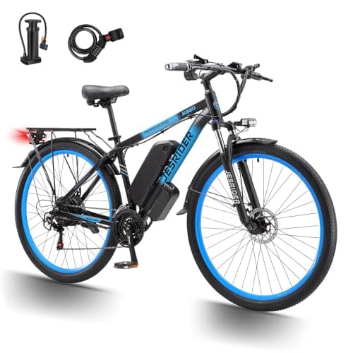Image of QIKAITU 29 X 1.95 Inch Electric Bikes for Adults with 48v17.5ah Removable Battery 100 Km Max, E Bikes 21-Speed Front & Rear Disc Brakes for Men Women Commuter & Outdoor Bicycle (Blue)