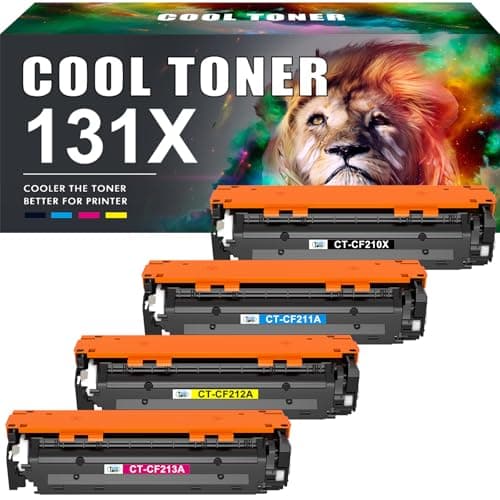Image of Cool Toner Compatible for HP 131X 131A Laserjet Pro 200 Color MFP M276nw Toner Cartridge M251n M251nw M276n CF210X CF210A CF211A CF212A CF213A (Black Cyan Yellow Magenta, 4-Pack)