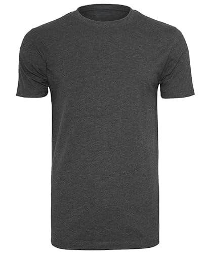 Image of Cloth Garage® Mens Crew Neck Short Sleeve Workout Gym Plain T-Shirt Men's Slim Fit Short Sleeve T-Shirt Mens Plain Crew Neck T-Shirt Mens Breathable Athletic Shirts Short Sleeve Sport Tops Charcoal