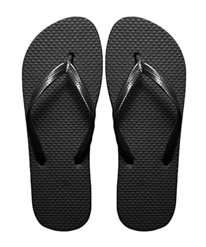 Image of SUGAR ISLAND® Unisex Ladies Girls Mens Summer Beach FLIP Flop Pool SHOES-BLK-7/8 Black