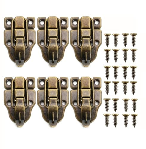 Image of Wxinsheng Retro Style Antique Bronze Toggle Latch Clasp,6 PCS Duckbilled Box Buckle Lock with Mounting Screws,for Tool Box, Wooden Case,Suitcase,Jewelry Box,Craft Cabinet