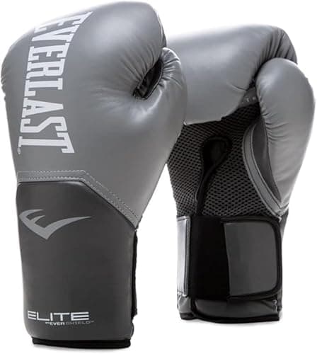 Image of Everlast Pro Style Elite Glove Boxing Gloves - Unisex - Adult - Grey - 12 oz