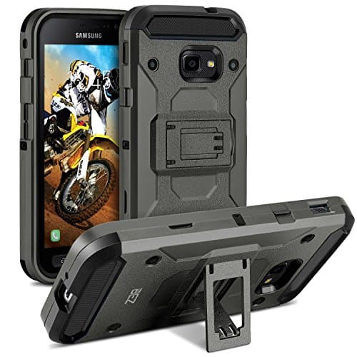 Image of BEZ Case for Xcover 4 Case, Shockproof Cover Compatible with Samsung Galaxy Xcover 4 / Xcover 4S, Heavy Duty with Kickstand Function, Gray