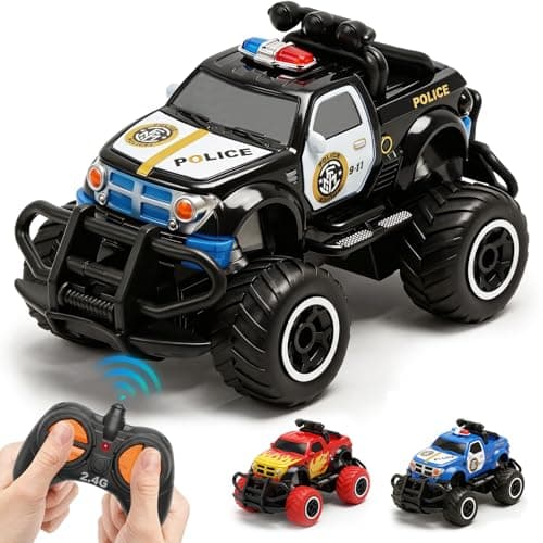 Image of Pup Go 2.4GHz Remote Control Police Car Toy for Kids Age 3-7, Perfect Christmas and Birthday Gift for Boys and Girls, Fast Off-Road RC Vehicle, Enhances Motor Skills and Coordination 3 4 5 6 Year Old