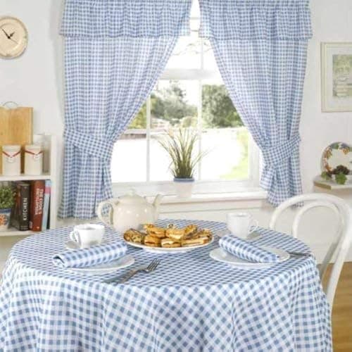 Image of Emma Barclay Molly - Gingham Table Cloth in Blue - 50x70 (127x178cm)