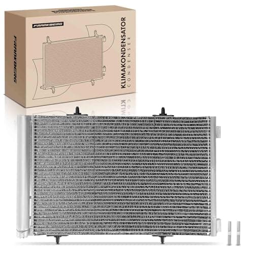 Image of Frankberg AC Condenser Compatible with C2 JM 1.6L 2005-2009 C3 I FC FN 1.4L 1.6L 2002-2010 208 I CA CC 1.0L-1.6L 2012-2022 Replace# 9683562980