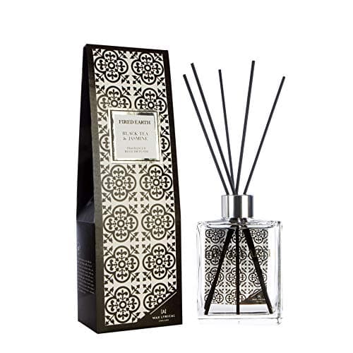 Image of Wax Lyrical Fired Earth Small Ceramic Candle, Black Tea and Jasmine, Up to 17 hour burn time