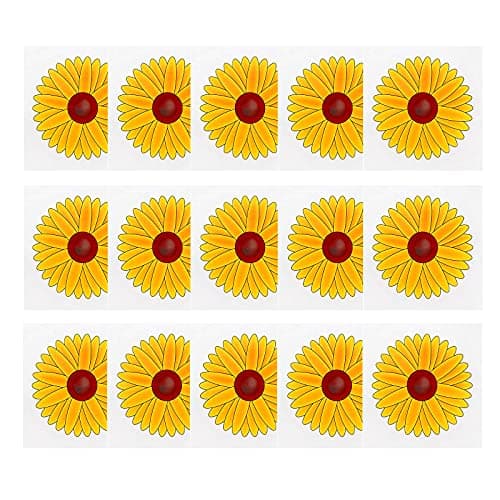 Image of 30PCS Floral Window Fly Traps Catcher Indoor Stickers for Indoor Insect Pest Attractor and Eliminator (Yellow)