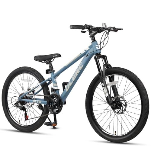 Image of Glerc Skyline Kids Mountain Bike for Boys Girls Teenagers, 24 Inch Kids Bike,Blue
