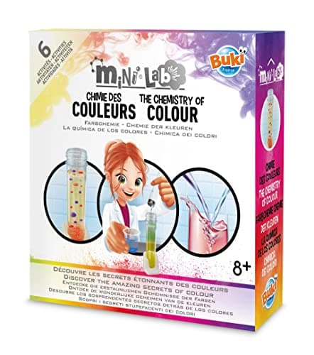 Image of Buki France Mini Lab. Kids Chemistry Set. Childrens Science Experiments. STEM Toy. Suitable for Boys & Girls 8+ (Chemistry of Colour)