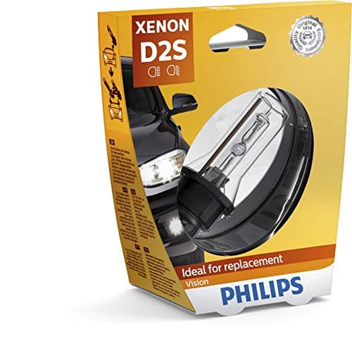 Image of Philips Xenon lamp Vision D2S 85122VIS1 Light Bulb Blister Pack (one piece) - Black/clear