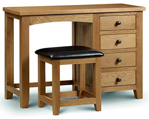 Image of Julian Bowen Marlborough Single Pedestal Dressing Table, Oak