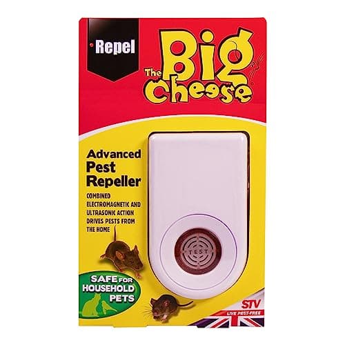 Image of The Big Cheese Advanced Pest Repeller Plug-In, Humane, Ultrasonic and Electromagnetic Rodent Pest Deterrent for the Home, Safe for Use Around Cats and Dogs