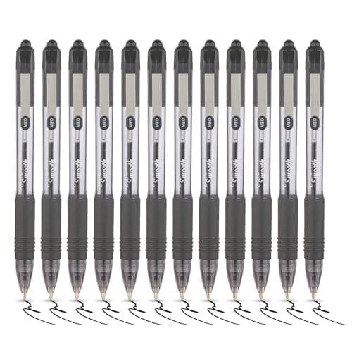 Image of Zebra Pen Z Grip Black Pens Ballpoint, Smooth Writing Ballpoint Pens with Pocket Clip, Retractable Black Ink Ballpoint Pens, Reliable Black Biro Pens Multipack for Everyday Use - Medium Point, 12pk