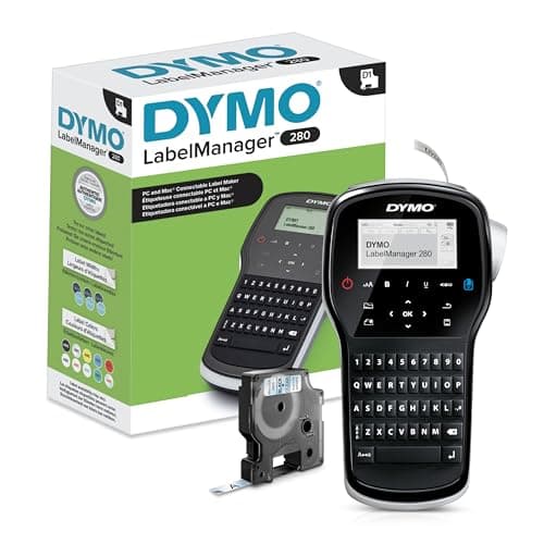 Image of DYMO Label Maker, LabelManager 280 Rechargeable Portable Label Maker, Easy-to-Use, One-Touch Smart Keys, QWERTY Keyboard, PC and Mac Connectivity, for Home & Office Organization