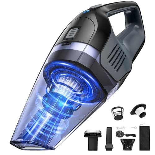 Image of Handheld Vacuum Cleaner, Powerful Suction Portable Lightweight Hand Held Vacum Cordless with 25-30Mins Long Runtime Rechargeable Battery Quick Charge for Home Car Carpet Stairs Pet Hair Cleaning